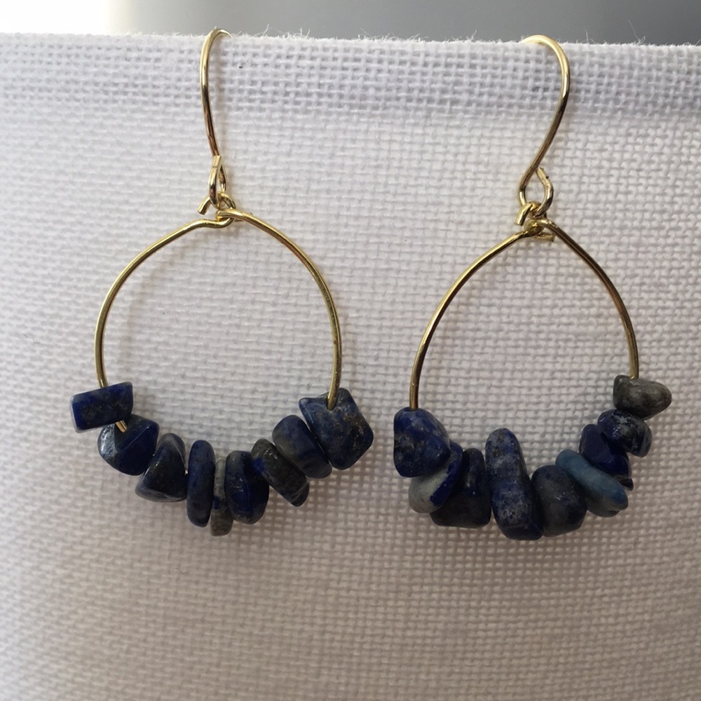HANDMADE blue (small) earrings💙 - Picture 2 of 5